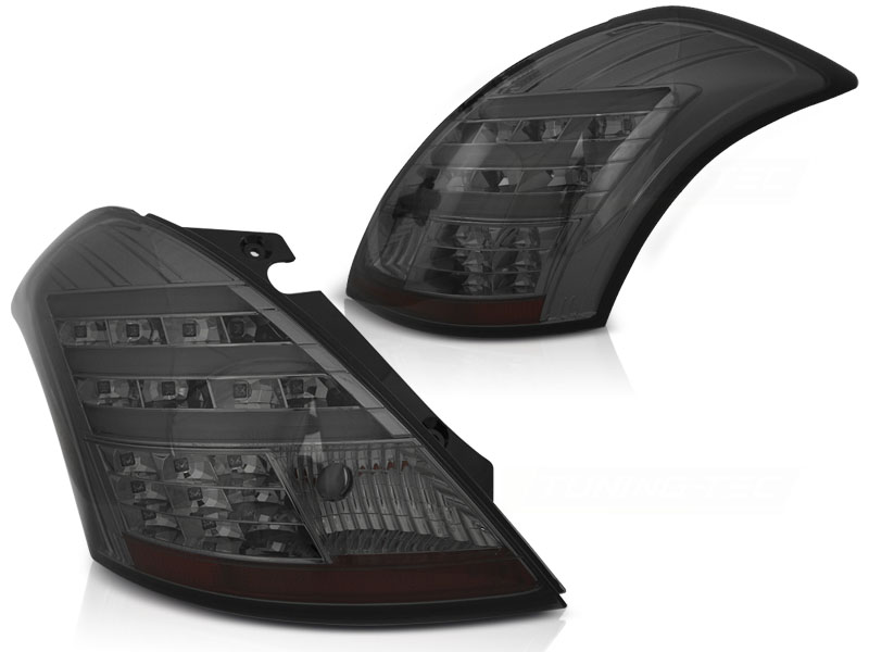 Achterlichten Suzuki Swift met Tube en LED 10-17 Helder/Smoke