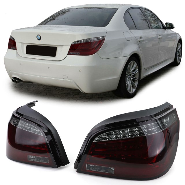 Achterlichten LED BMW E60 LCI 07-10 Tube rood/smoke