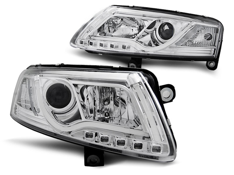 Koplampen Audi A6 4F 04-08 helder/chrome Xenon