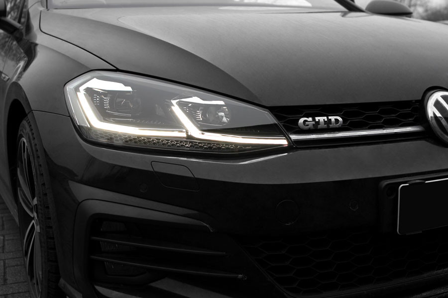 Koplampen VW Golf VII led dagrijverlichting 7.5 Facelift Look