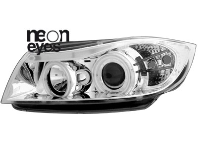 Koplampen BMW E90/E91 Angel Eyes Ice CCFL