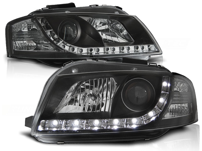 Koplampen Audi A3 8P 03-08 Echte DRL LED