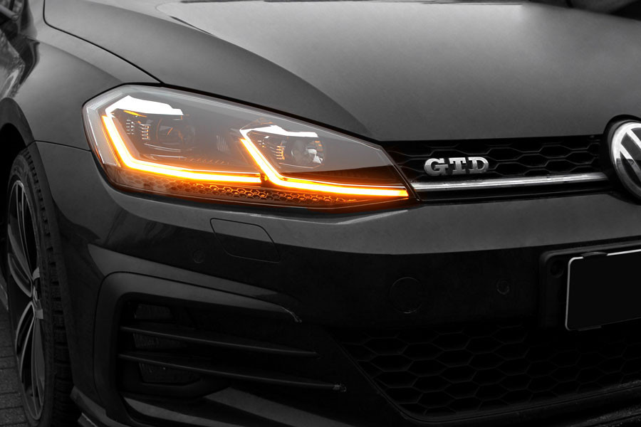 Koplampen VW Golf VII led dagrijverlichting 7.5 Facelift Look