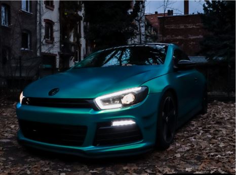 Koplampen VW Scirocco lll 08-14 DRL Dynamic LED Zwart Xenon