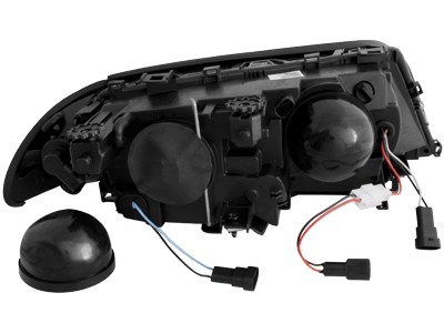 Koplampen BMW E46 98-01 Sedan/Touring LED Angel eyes Zwart